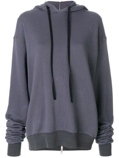 Shop Ben Taverniti Unravel Project Unravel Project Long-sleeve Hooded Sweater - Grey