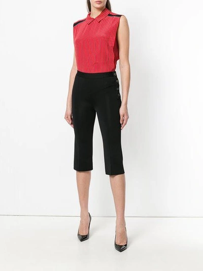 Shop Givenchy Slim Cropped Trousers - Black