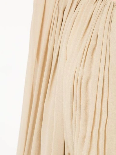 Shop Mugler 'georgette' Kleid In Neutrals