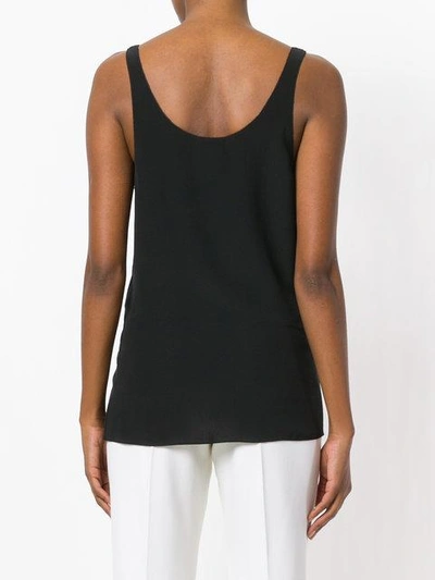 Shop Saint Laurent Scoop Neck Tank Top - Black