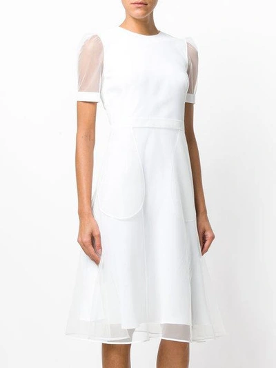 Shop Givenchy Organza Overlay Flared Dress