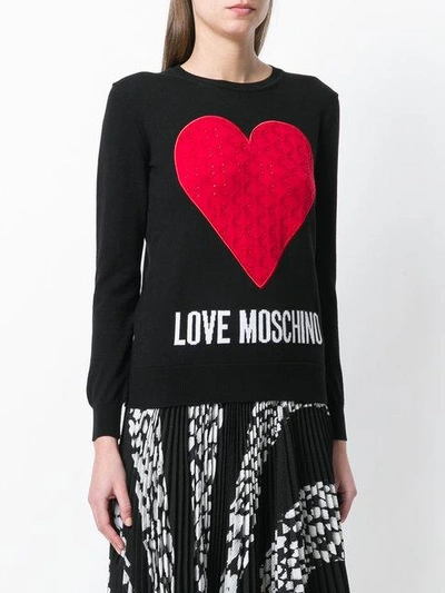 Shop Love Moschino Heart Jumper