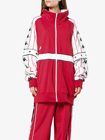 Shop Faith Connexion X Kappa Oversized Track Jacket In Red