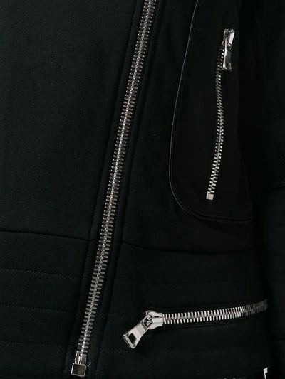 Shop Balmain Jersey Biker Jacket