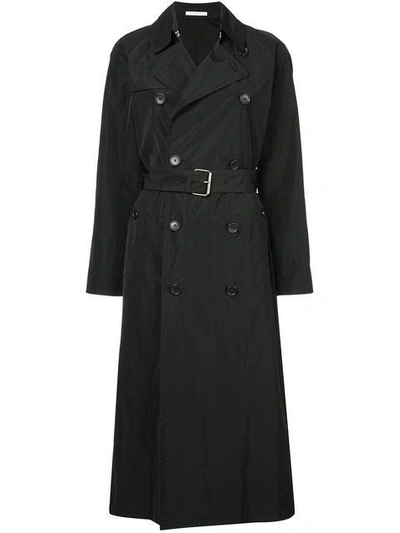 Shop Julia Jentzsch Double Breasted Belted Long Coat - Black