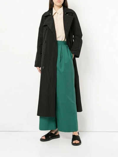 Shop Julia Jentzsch Double Breasted Belted Long Coat - Black