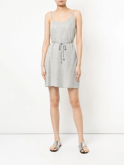 Shop Kacey Devlin Asymmetric Mini Dress - Metallic