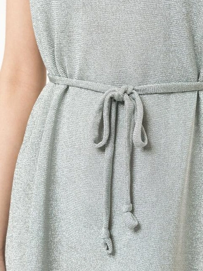Shop Kacey Devlin Asymmetric Mini Dress - Metallic