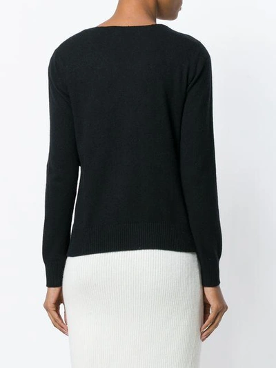 Shop Cashmere In Love Chloe V-neck Sweater - Black