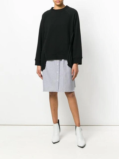 side-pleat sweater