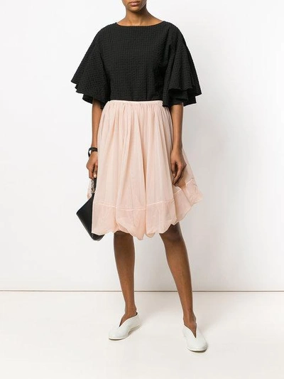 Shop Jil Sander Layered Skirt In Pink