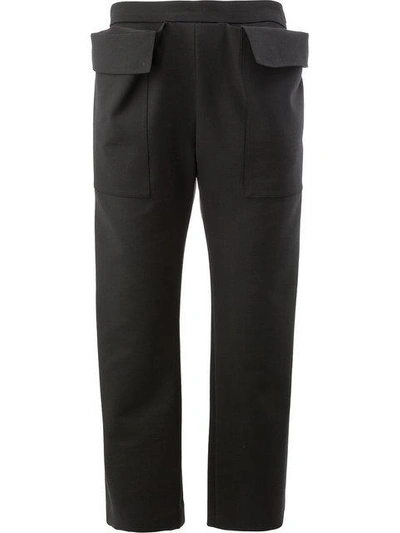 Shop Maison Rabih Kayrouz Trousers With Exaggerated Pockets - Black