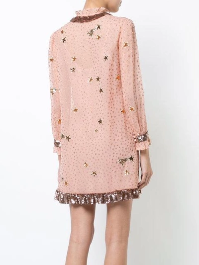 Shop Coach Outerspace Print Dress In Pink