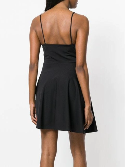 Shop Brognano Lace-up Flared Dress - Black