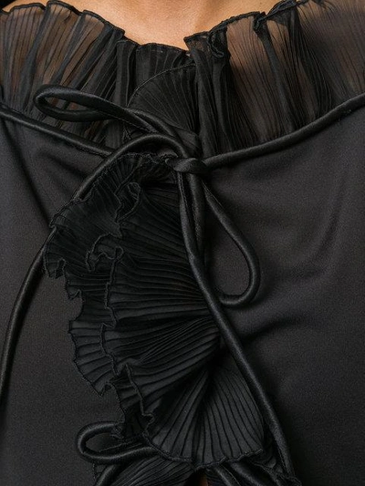 Shop Brognano Lace-up Flared Dress - Black