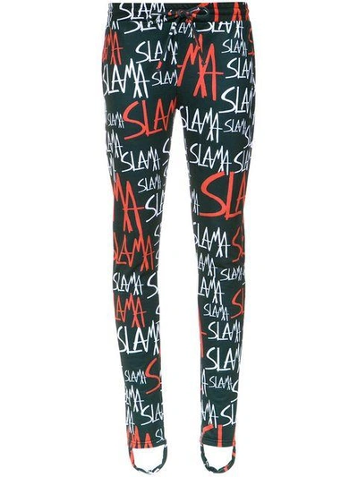 Shop Amir Slama Stirrup Track Trousers In Black