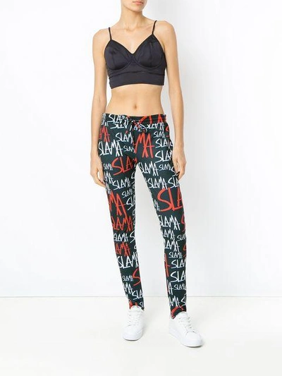Amir Slama Stirrup Track Trousers In Black