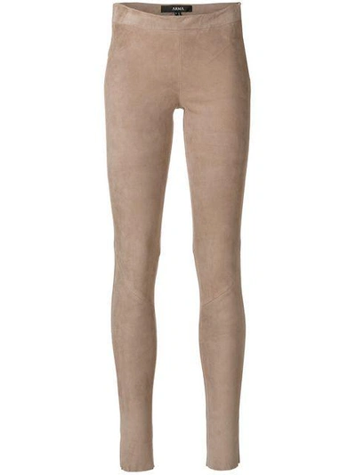 Shop Arma Skinny Fitted Leggings In Grey Taupe