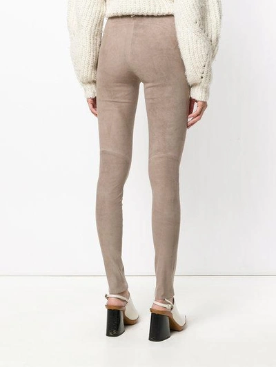 Shop Arma Skinny Fitted Leggings In Grey Taupe