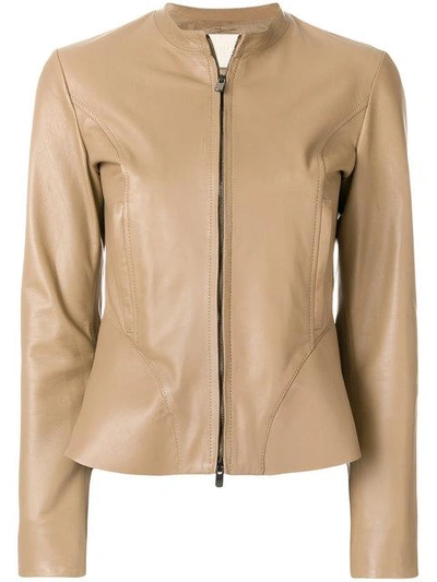 Shop Drome Peplum Leather Jacket