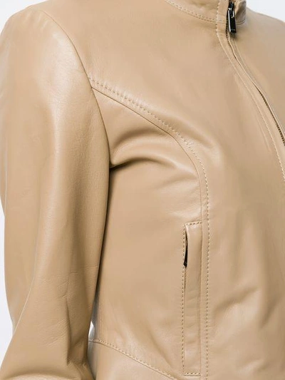 Shop Drome Peplum Leather Jacket
