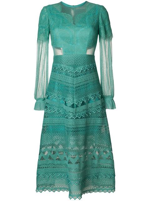 Three Floor Lace Affinity Dress In Sea Green | ModeSens