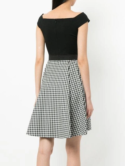 Shop Guild Prime Contrasting Gingham Panel Dress - Black