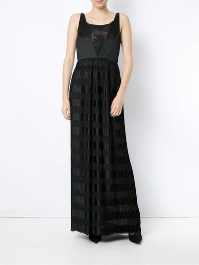 pleated gown