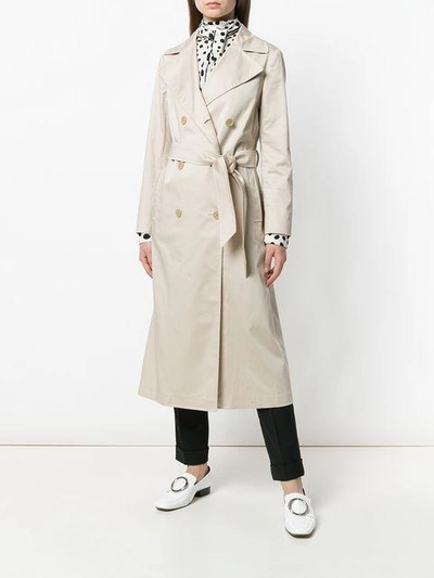 Shop Tagliatore Double Breasted Trench Coat