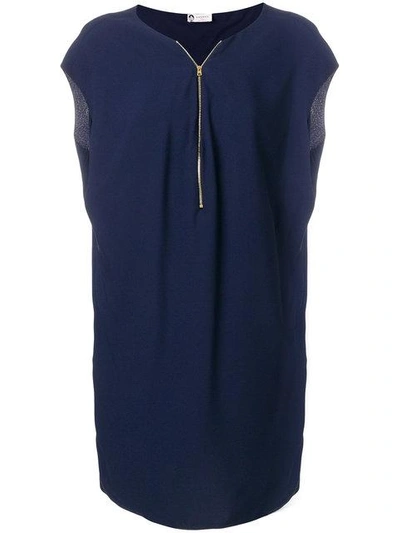 Shop Lanvin Zip Front Dress - Blue
