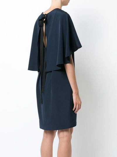 Shop Kimora Lee Simmons Cape Dress In Blue