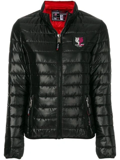 Shop Plein Sport Fitted Quilted Jacket In Black