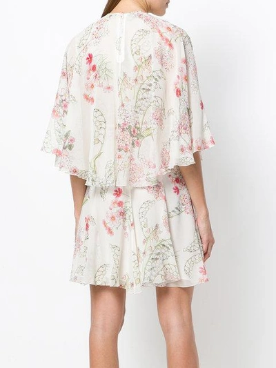 Shop Giambattista Valli Floral Print Dress In White