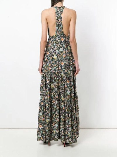 Shop Black Coral Floral Print Maxi Dress