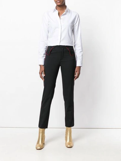 Shop The Seafarer High Waisted Cropped Trousers In Black