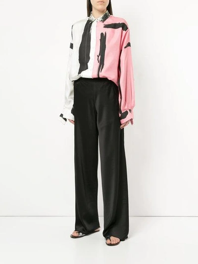 painterly stripe loose fit shirt