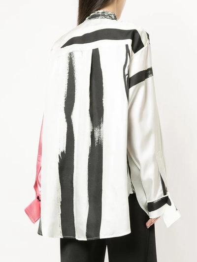 painterly stripe loose fit shirt