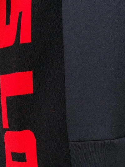 Shop Stella Mccartney Sleeve Slogan Sweatshirt - Black