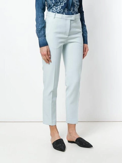Shop Ermanno Scervino Slim Fit Trousers In Blue