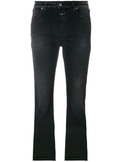 Shop Closed Cropped Fitted Jeans - Black