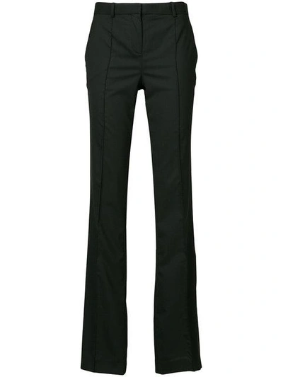 Shop Versace Tailored Flare Trousers In Black