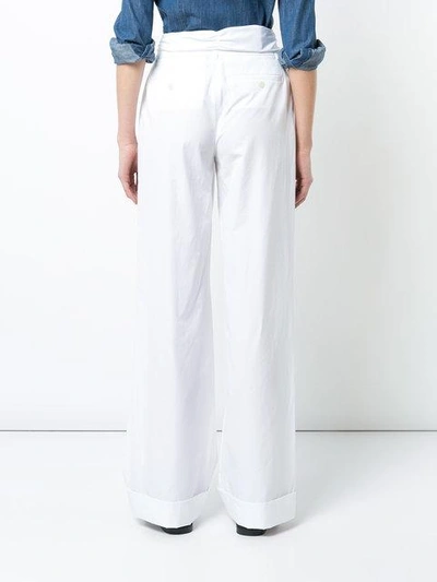 Shop Alexander Wang Pleat Front Trousers In White