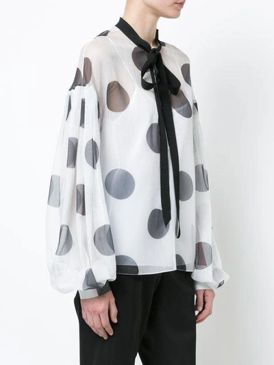 Shop Sachin & Babi Delia Polka-dot Blouse In White