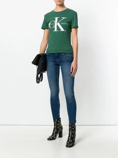 Shop Calvin Klein Jeans Est.1978 Calvin Klein Jeans Logo T-shirt - Green