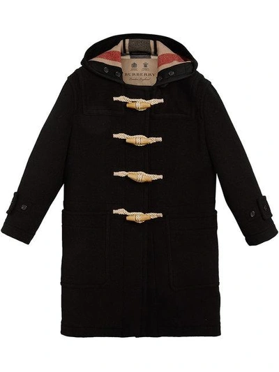 Shop Burberry Greenwich Duffle Coat - Black