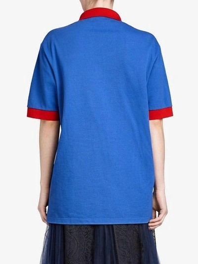 Shop Burberry Reissued Polo Shirt - Blue