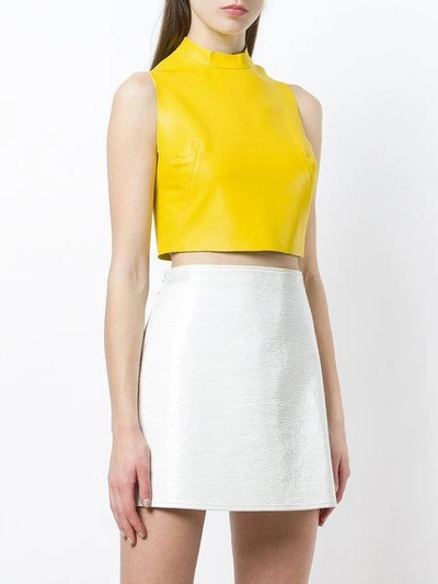 Shop Manokhi Carrie Cropped Top In Yellow