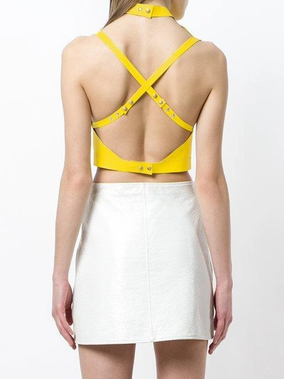 Shop Manokhi Carrie Cropped Top In Yellow