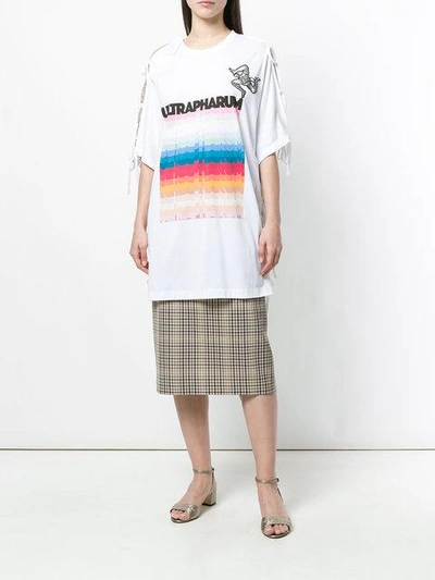 Shop Marco De Vincenzo Colour-block Print T-shirt In White