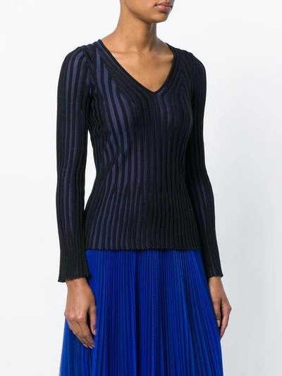 Shop Kenzo Ribbed Sweater - Black